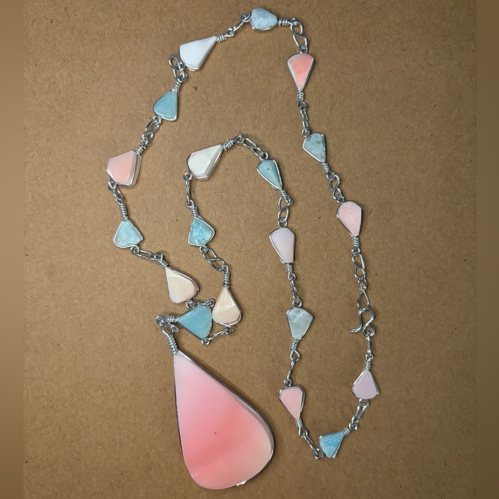 Matching Multicolored Necklace, Bracelet, and Earrings